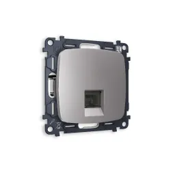 Комплект механизма компьютерной розетки RJ-45(8P8C) CAT6 со шторкой Ambrella Volt Omega MO512010
