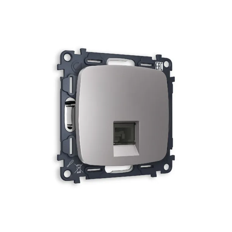 Комплект механизма телефонной розетки RJ-11(4P4C) со шторкой Ambrella Volt Omega MO512030 в Нижнем Новгороде