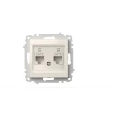 Розетка компьютерная двухместная ( Cat 6) ELBI Zena Vega 609-010200-248