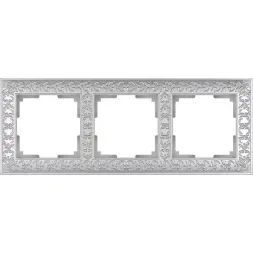 Рамка Antik на 3 поста жемчужный WL07-Frame-03 4690389063510
