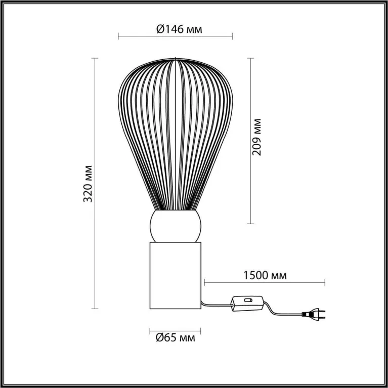 Настольная лампа Odeon Light Exclusive Elica 5417/1T в Нижнем Новгороде