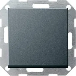 Выключатель кнопочный одноклавишный Gira System 55 10A 250V антрацит 012628