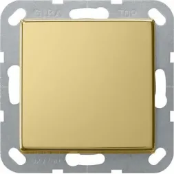 Выключатель кнопочный одноклавишный Gira System 55 10A 250V латунь 0126604