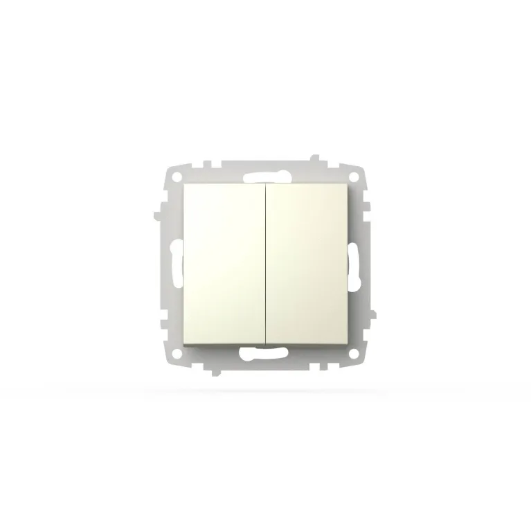 Выключатель двухклавишный ELBI Zena Vega 609-010300-202 в Нижнем Новгороде