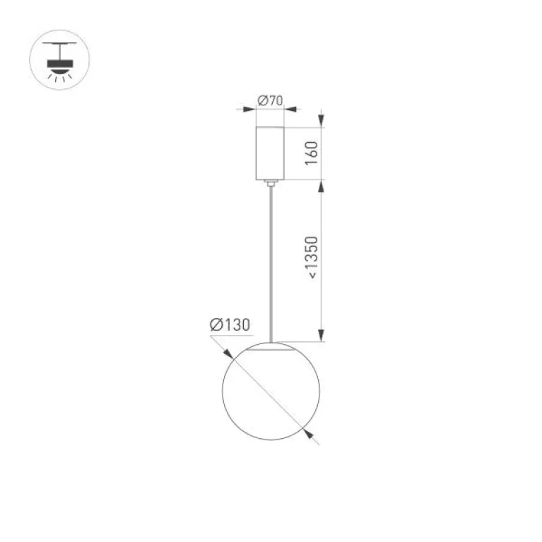 Подвесной светодиодный светильник Arlight SP-Beads-Hang-R130-10W Day4000 036522 в Нижнем Новгороде