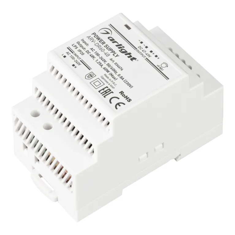 Блок питания Arlight ARV-DR60-48 (48V, 1.25A, 60W) 034676 в Нижнем Новгороде