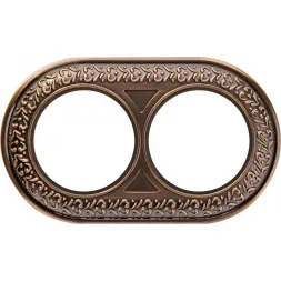 Рамка Antik Runda на 2 поста бронза WL70-frame-02 4690389106514