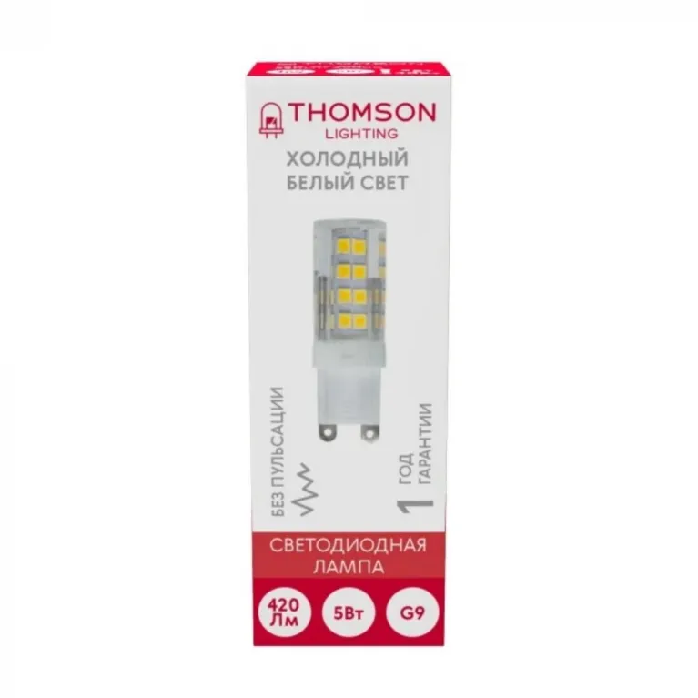 Лампа светодиодная Thomson G9 5W 6500K прозрачная TH-B4241 в Нижнем Новгороде