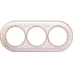Рамка Antik Runda на 3 поста белое золото WL70-frame-03 4690389106538