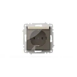 Розетка с крышкой и заземлением ELBI Zena Vega 609-010300-218