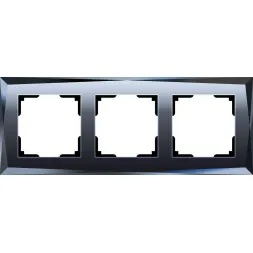Рамка Diamant на 3 поста черный WL08-Frame-03 4690389054419