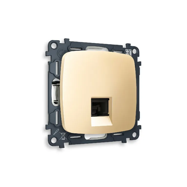 Комплект механизма телефонной розетки RJ-11(4P4C) со шторкой Ambrella Volt Omega MO612030 в Нижнем Новгороде