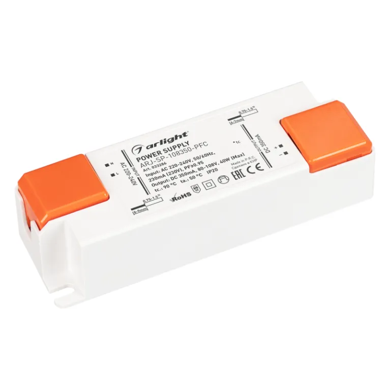 Блок питания Arlight ARJ-SP-108350-PFC (40W, 80-108V, 350mA) 033286 в Нижнем Новгороде