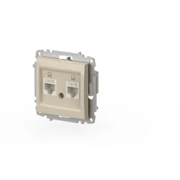 Розетка компьютерная двухместная ( Cat 6) ELBI Zena Vega 609-010300-248