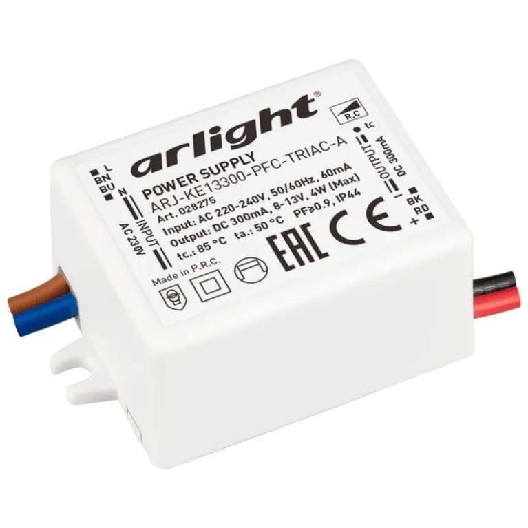Блок питания Arlight ARJ-KE13300-PFC-Triac-A (4W, 300mA) 028275 в Нижнем Новгороде