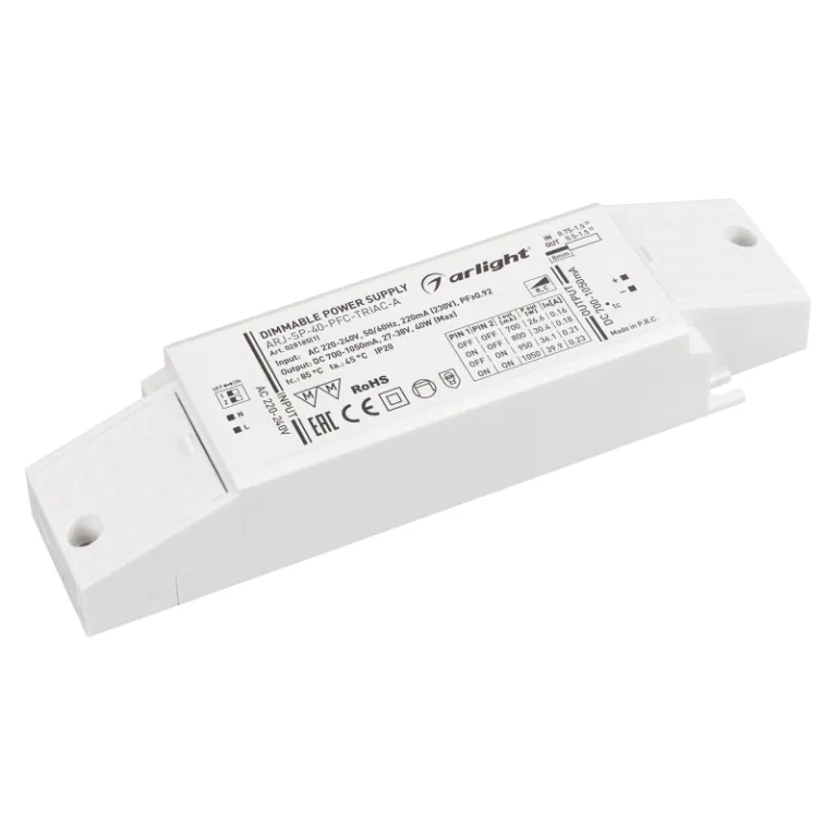Блок питания Arlight ARJ-SP-40-PFC-Triac-INS (40W, 27-38V, 0.7-1.05A) 028185(1) в Нижнем Новгороде