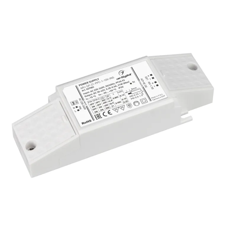 Блок питания Arlight ARJ-SP-21-PFC-1-10V-INS (21W, 350-500mA) 027583 в Нижнем Новгороде
