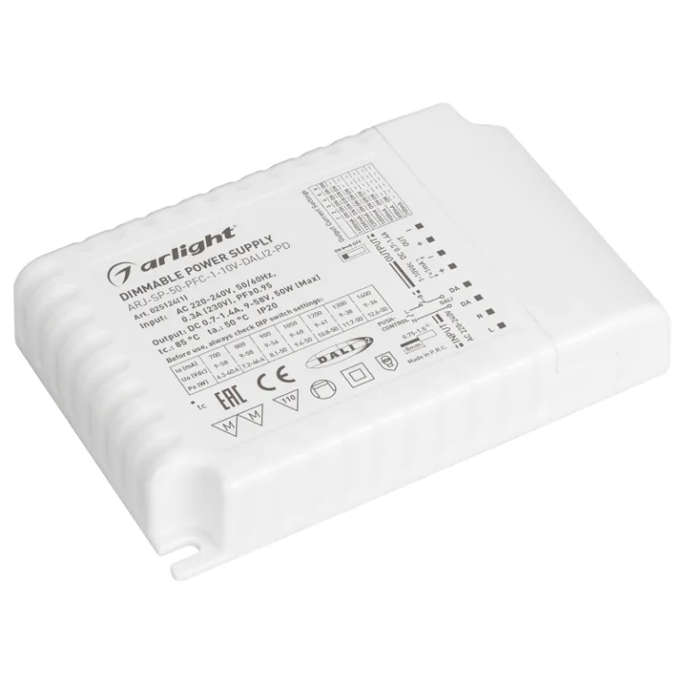 Блок питания Arlight ARJ-SP-50-PFC-1-10V-DALI2-PD (50W, 700-1400mA) 025124(1) в Нижнем Новгороде