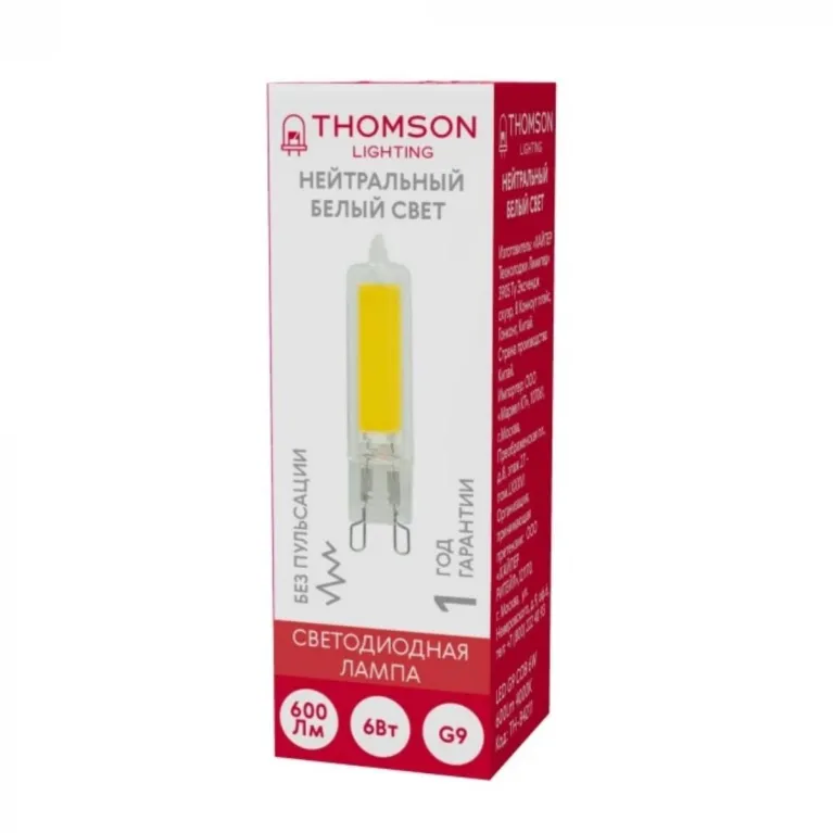 Лампа светодиодная Thomson G9 6W 4000K прозрачная TH-B4211 в Нижнем Новгороде