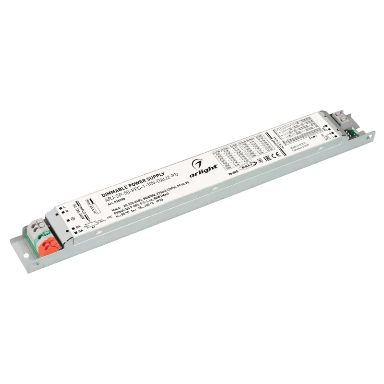 Блок питания Arlight ARJ-SP-50-PFC-1-10V-DALI2-PD (50W, 9-58V, 0.7-1.4A) 036288 в Нижнем Новгороде