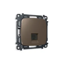 Комплект механизма компьютерной розетки RJ-45(8P8C) CAT6 со шторкой Ambrella Volt Omega MO642010