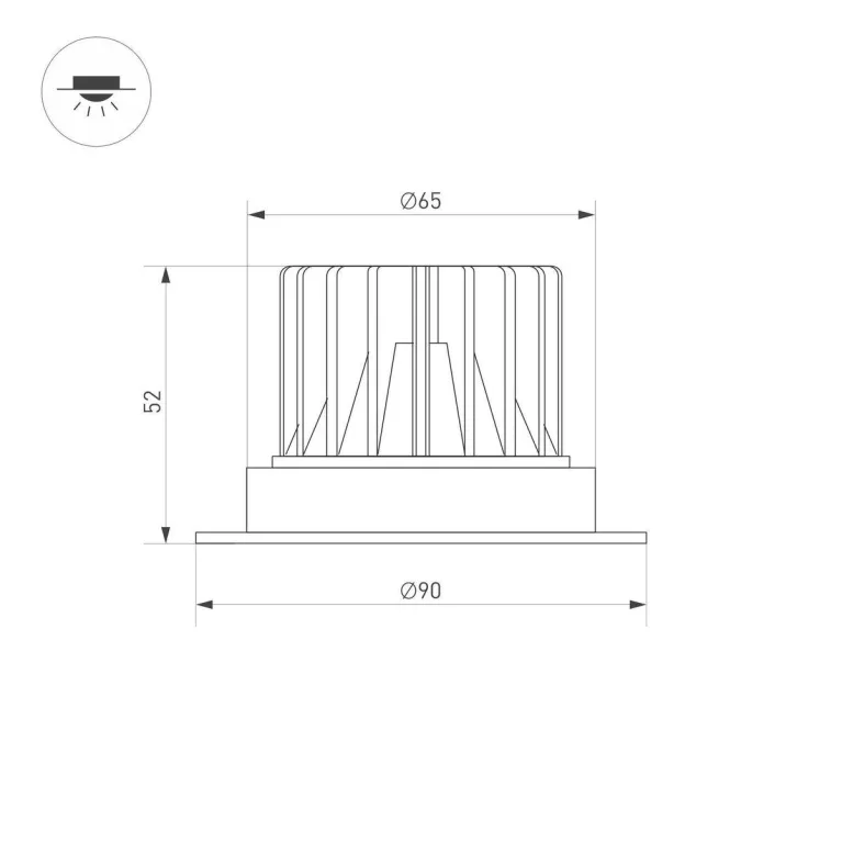 Встраиваемый светодиодный светильник Arlight MS-Atlas-Trimless-R50-6W Day4000 037061 в Нижнем Новгороде