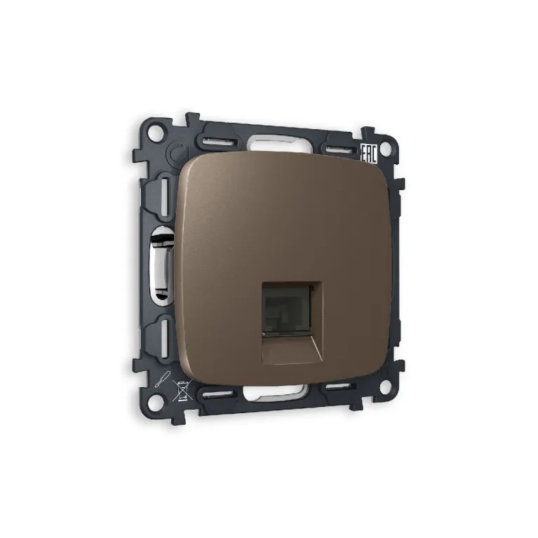 Комплект механизма телефонной розетки RJ-11(4P4C) со шторкой Ambrella Volt Omega MO642030 в Нижнем Новгороде