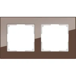 Рамка Favorit на 2 поста мокко WL01-Frame-02 4690389063756