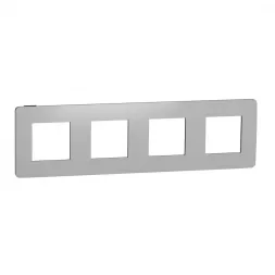 Рамка 4-постовая Schneider Electric Unica New NU280856