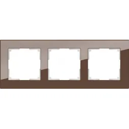 Рамка Favorit на 3 поста мокко WL01-Frame-03 4690389063763