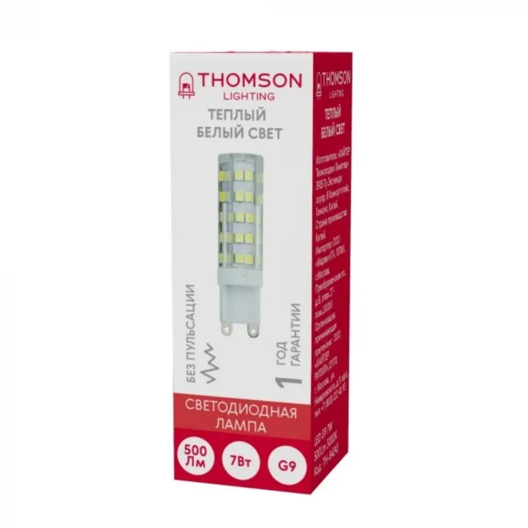 Лампа светодиодная Thomson G9 7W 3000K прозрачная TH-B4243 в Нижнем Новгороде