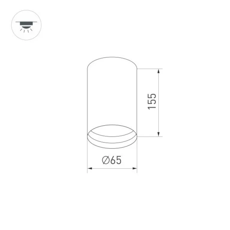 Корпус накладного светильника Arlight SP-Polo-Surface-R65 024221(1) в Нижнем Новгороде