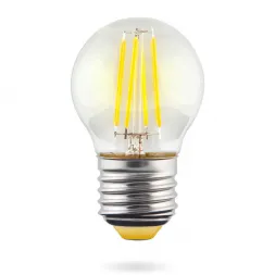 Лампа светодиодная филаментная Voltega E27 6W 4000К прозрачная VG10-G1E27cold6W-F 7024