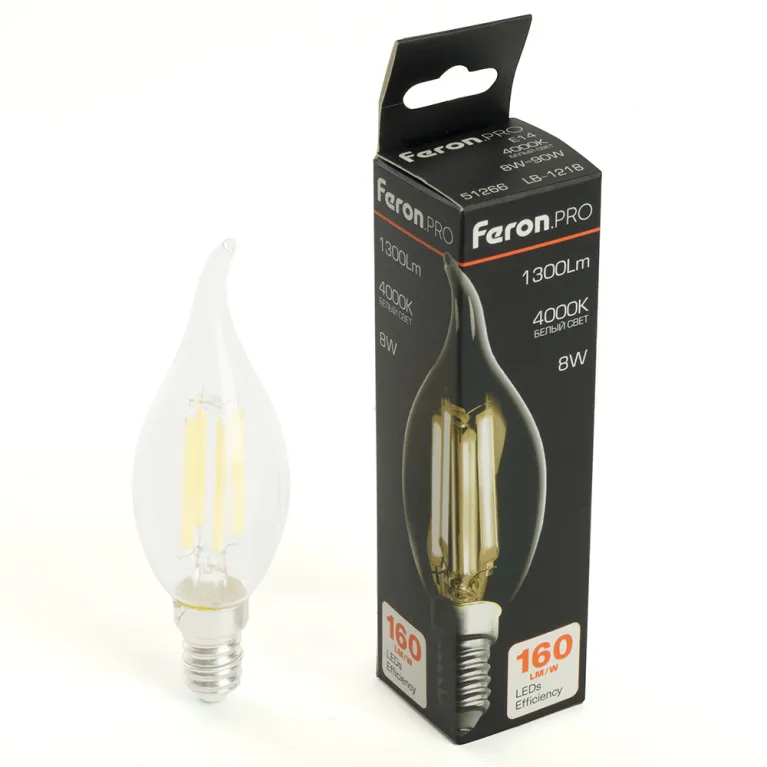 Лампа светодиодная Feron LB-1218 E14 8W 4000K 51266 в Нижнем Новгороде