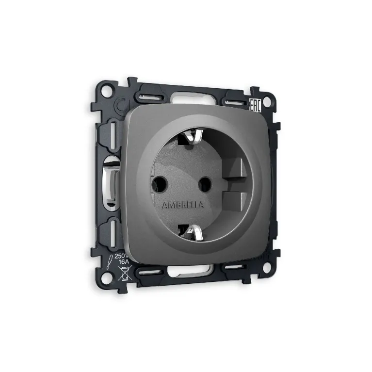 Комплект механизма розетки с/з на винтовых зажимах Ambrella Volt Omega MO656010 в Нижнем Новгороде
