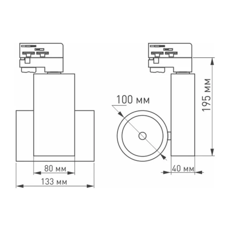 Трековый светодиодный светильник Arlight LGD-Ares-4TR-R100-40W White6000 026376 в Нижнем Новгороде