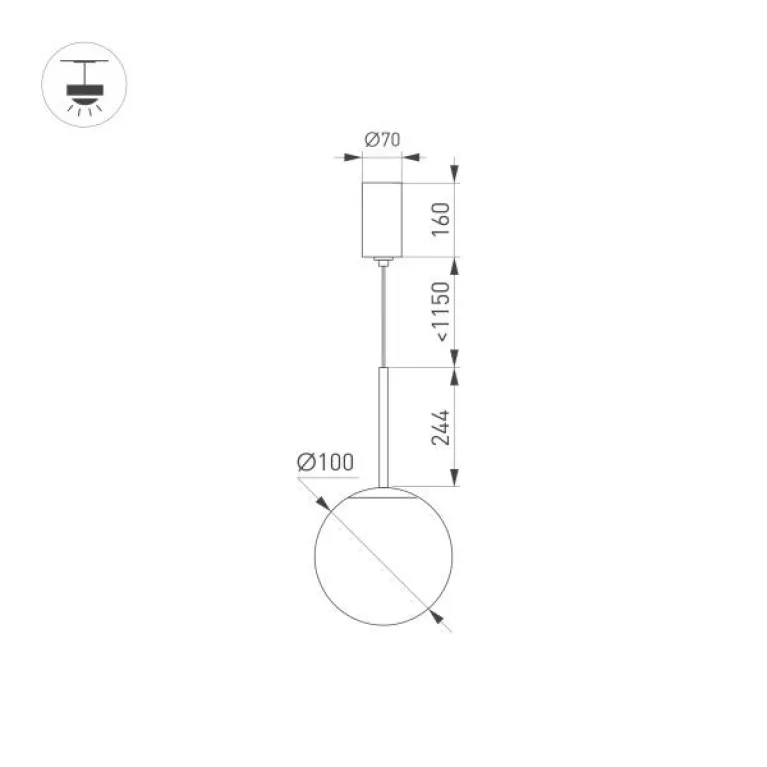 Подвесной светодиодный светильник Arlight SP-Beads-Hang-T-R100-8W Day4000 036521 в Нижнем Новгороде