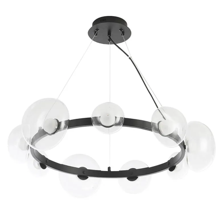 Подвесная светодиодная люстра Crystal Lux Bosque SP9 Black/Transparent в Нижнем Новгороде