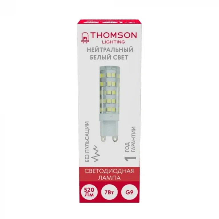 Лампа светодиодная Thomson G9 7W 4000K прозрачная TH-B4242 в Нижнем Новгороде