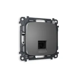 Комплект механизма компьютерной розетки RJ-45(8P8C) CAT6 со шторкой Ambrella Volt Omega MO662010