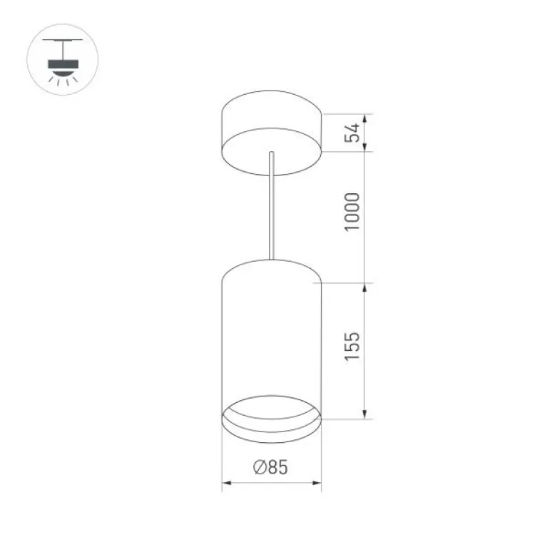 Корпус подвесного светильника Arlight SP-Polo-Hang-R85 024235(1) в Нижнем Новгороде