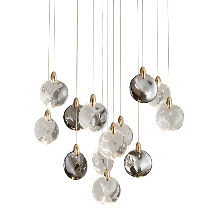 Каскадная люстра Delight Collection OD2440-13 gold/clear+amber+grey в Нижнем Новгороде