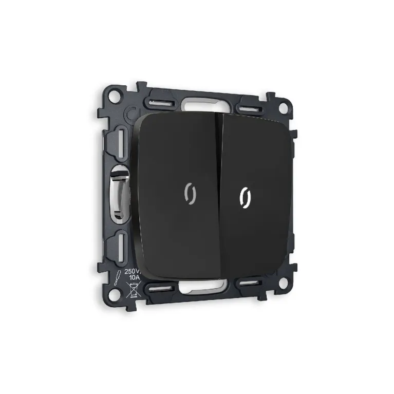 Комплект механизма 2-кл проходного выключателя с подсветкой Ambrella Volt Omega MO804035 в Нижнем Новгороде