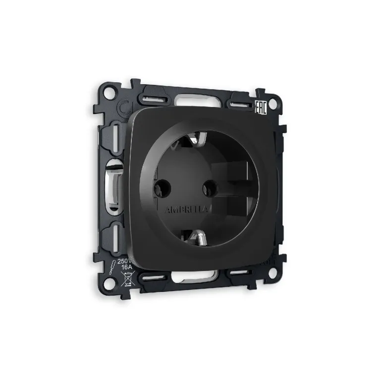 Комплект механизма розетки с/з на винтовых зажимах Ambrella Volt Omega MO806010 в Нижнем Новгороде