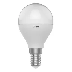 Лампа светодиодная Gauss E14 7,5W 4100К груша матовая 1053128