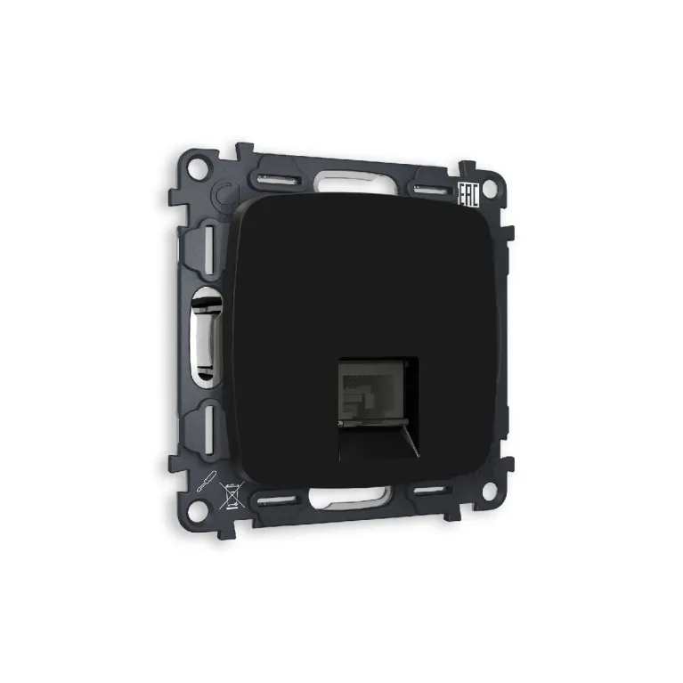 Комплект механизма компьютерной розетки RJ-45(8P8C) CAT6 со шторкой Ambrella Volt Omega MO812010 в Нижнем Новгороде