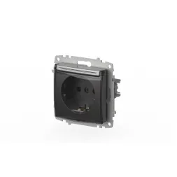 Розетка с крышкой и заземлением ELBI Zena Vega 609-011000-218