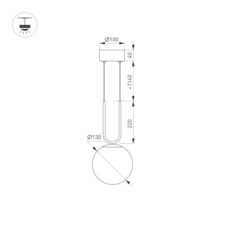 Подвесной светодиодный светильник Arlight SP-Beads-Hang-U-R130-10W Day4000 036526 в Нижнем Новгороде