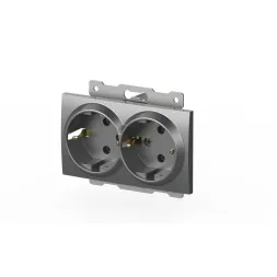 Розетка двухместная с заземлением ELBI Zena Vega 609-011000-907