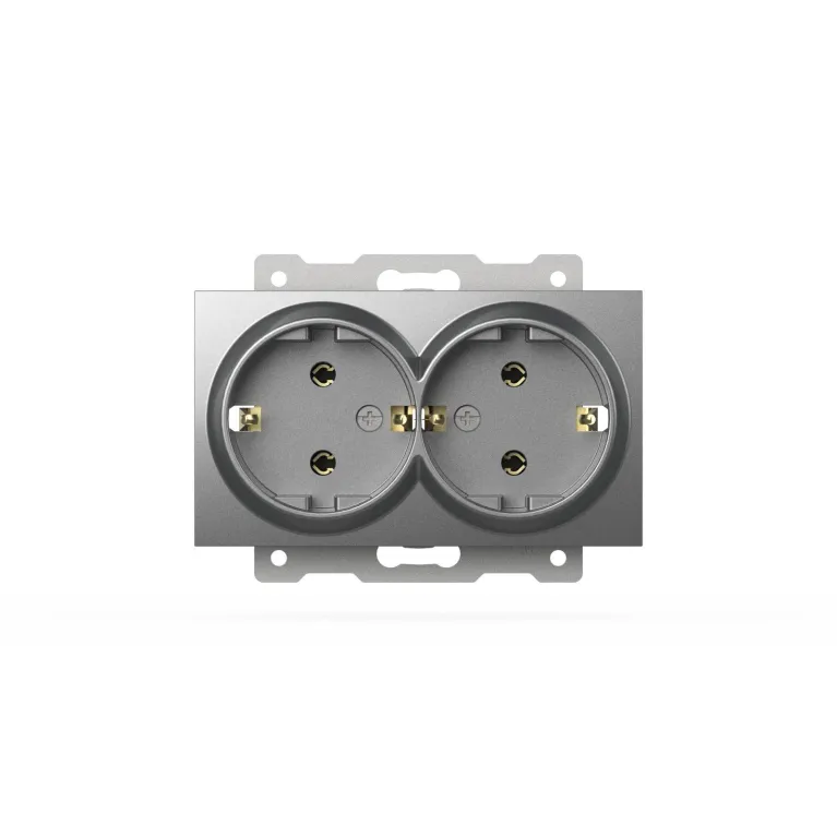 Розетка двухместная с заземлением ELBI Zena Vega 609-011000-907 в Нижнем Новгороде